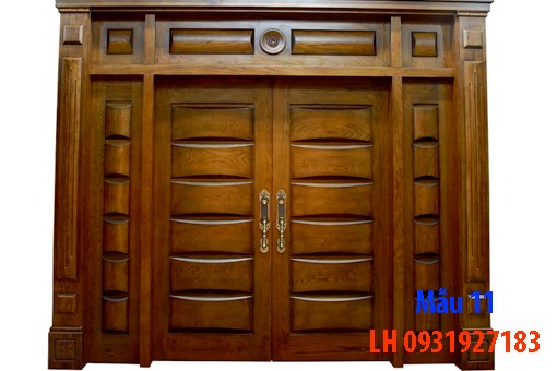 Đóng cửa gỗ tại Đà Nẵng, báo giá thi công cửa gỗ tự nhiên 11